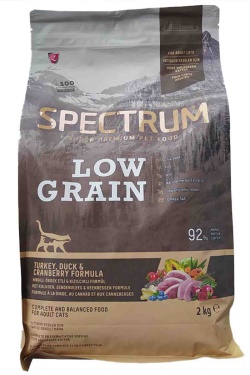Spectrum Low Grain Hindili Ördekli ve Yaban Mersinli Yetişkin Kedi Maması 2kg