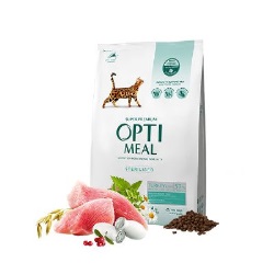 Optimeal Süper Premium Hindili-Yulaflı Kısır Kedi Maması 4 Kg