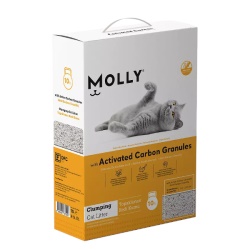 Molly Aktif Karbon Granüllü Topaklanan Kedi Kumu 10 lt x 2 Adet