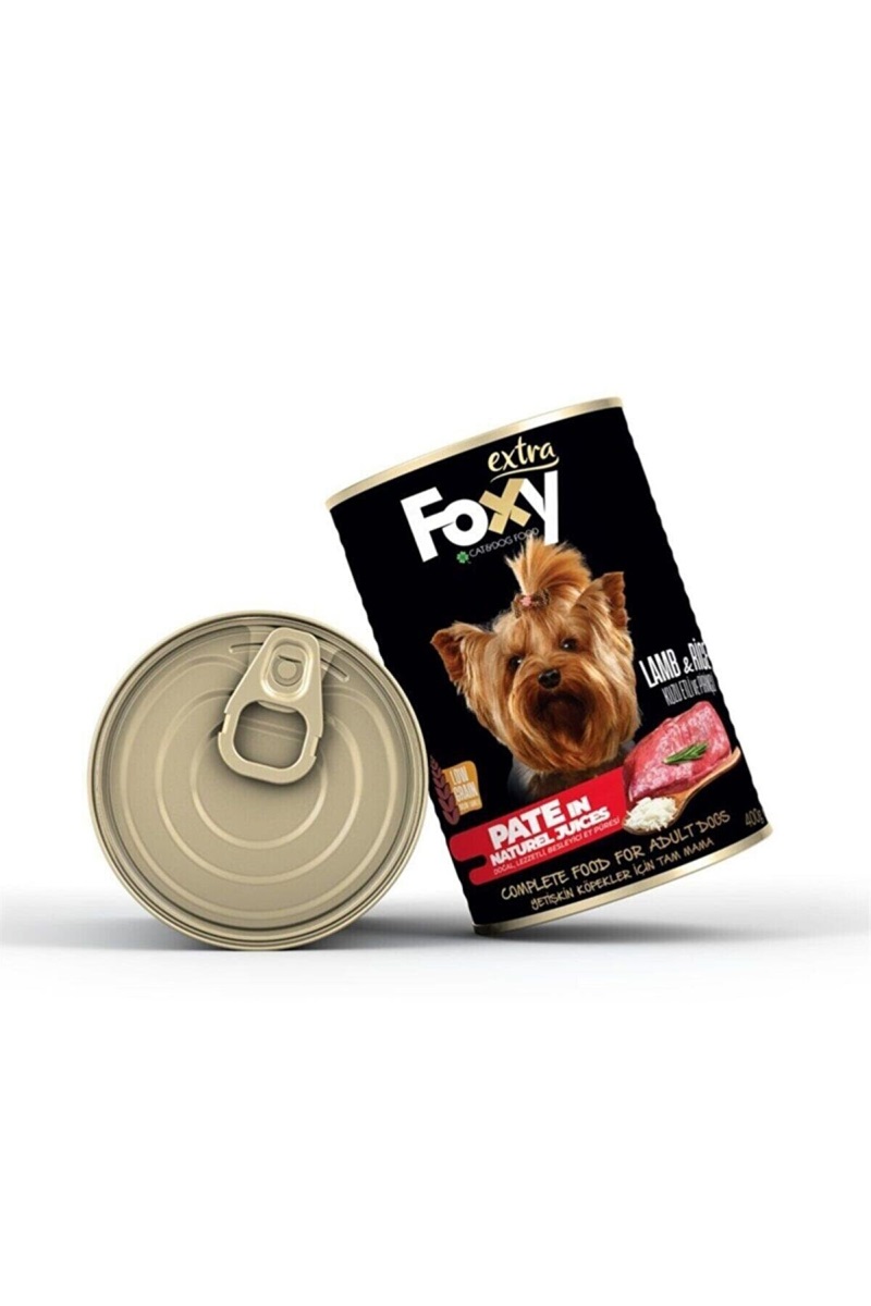 Foxy Ezme Yetişkin Köpek Kuzu Etli Ve Pirinçli Konserve 400 Gr