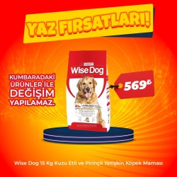 Wise Dog Kuzu Etli Pirinçli Yetişkin Köpek Maması 15 Kg (Hafta sonu Özel)