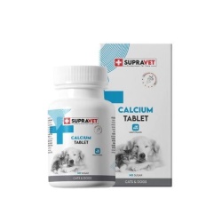 Supravet Calcium Kedi ve Köpekler İçin Kalsiyum Vitamin Tablet 75 Adet