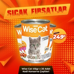 Wise Cat Tavuk Etli Kedi Konserve 415 Gr x 20 Adet