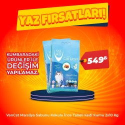 VanCat Marsilya Sabunu Kokulu İnce Taneli Kedi Kumu 2x10 Kg (Hafta sonu özel)