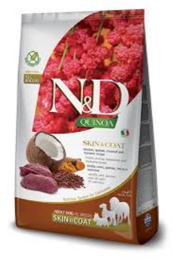 N-D Quinoa Skin&Coat Geyik Etli Kinoalı Hindistan Cevizli Yetişkin Köpek Maması 7kg