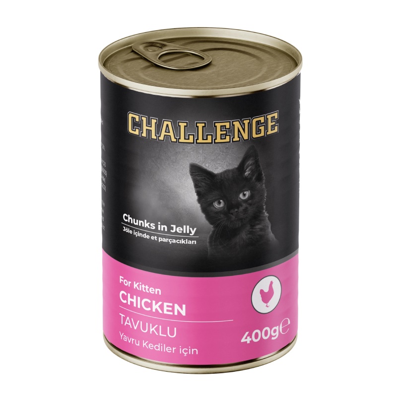 Challenge Tavuklu Yavru Kedi Konservesi 400 gr x 24 Adet