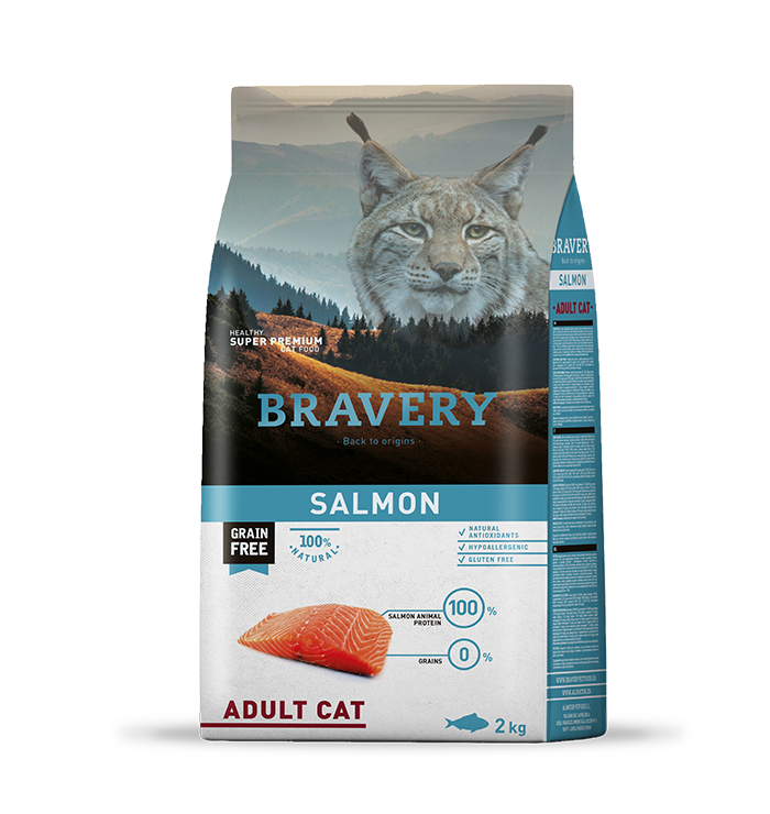 Bravery Adult Salmon Somonlu Tahılsız Yetişkin Kedi Maması 2 Kg