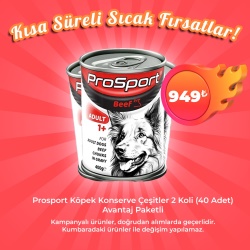 Prosport Köpek Konserve çeşitleri 2 koli Avantaj Paketi (40 Adet)