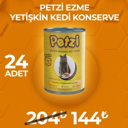 Petzi Cat Premium Ezme Yetişkin Kedi Maması  x 24 Adet