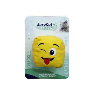 EuroCat Kedi Oyuncağı Dil Çıkaran Smiley Küp 6 cm