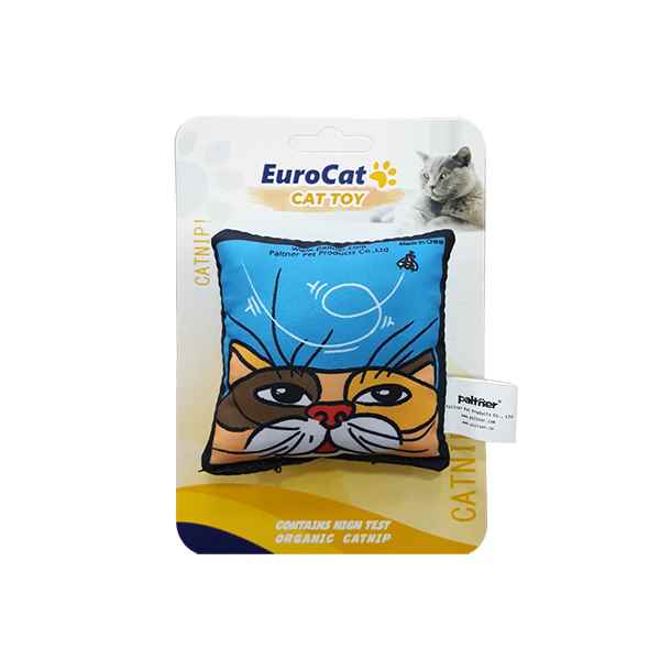 EuroCat Kedi Oyuncağı Mavi Yastık 8 cm