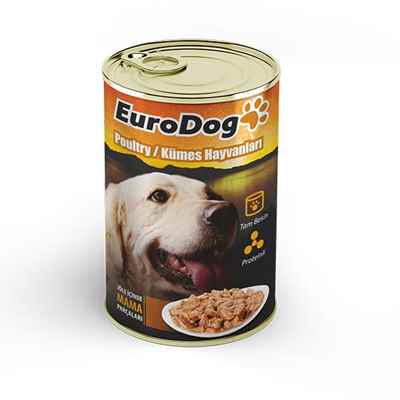 EuroDog Köpek Konservesi Kümes Hayvanlı 415Gr