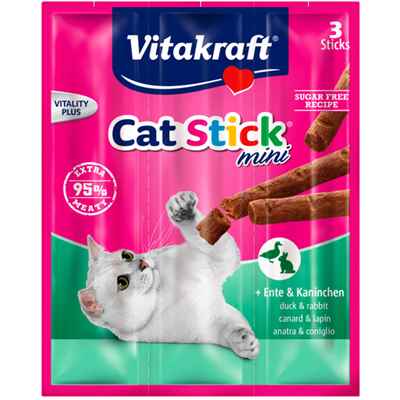 Vitakraft Cat Stick Tavşan+Ördek 3 Adet 18 gr