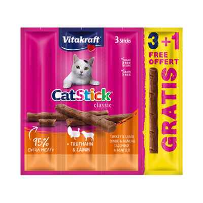 Vitakraft Cat Stick Kuzu+Hindi 3+1 Ad 18gr