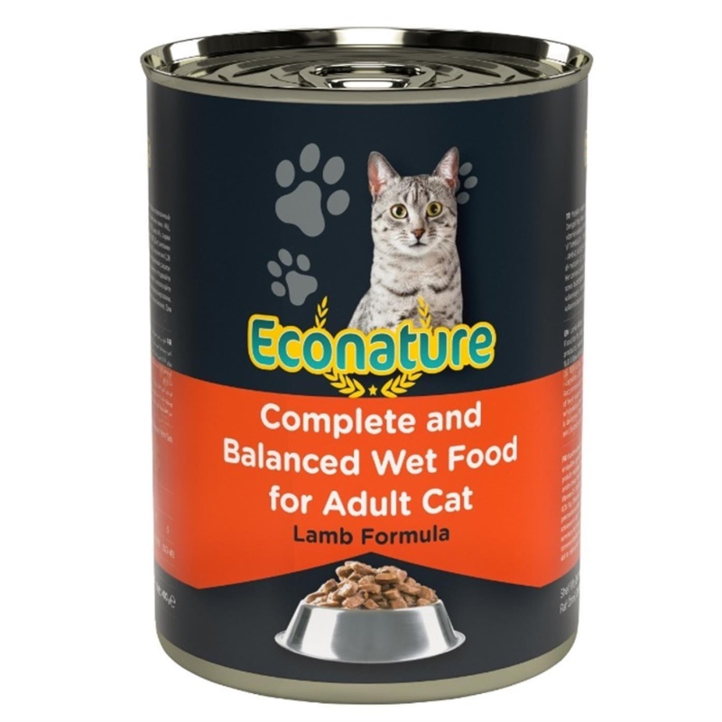 Econature Kuzu Etli Yetişkin Kedi Konservesi 400 Gr x 24 Adet