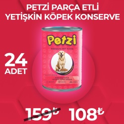 Petzi Dog Premium Parça Etli Yetişkin Köpek Konserve