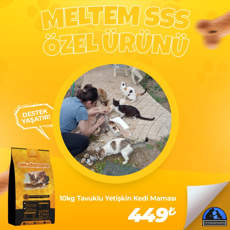 Meltem SSS Özel Ürünü 10Kg Tavuklu Kedi Maması