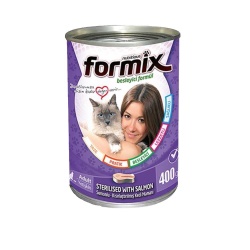 Formix Yetişkin Somonlu Kısırlaştırılmış Kedi Konservesi 400 gr x 24 Adet