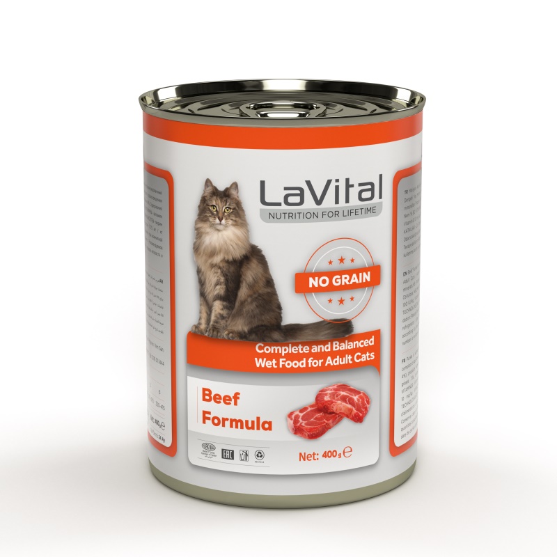 Lavital Biftekli Tahılsız Yetiskin Kedi Konservesi Ezme 400gr