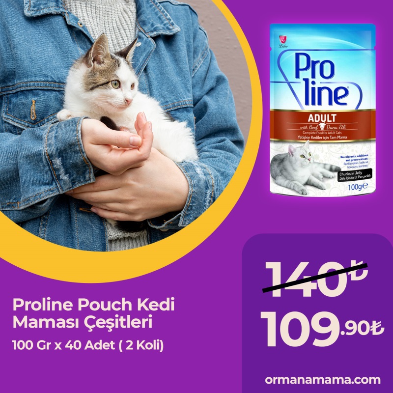 Proline Pouch 100Gr Mama Çeşitleri x 40 Adet (2 Koli)