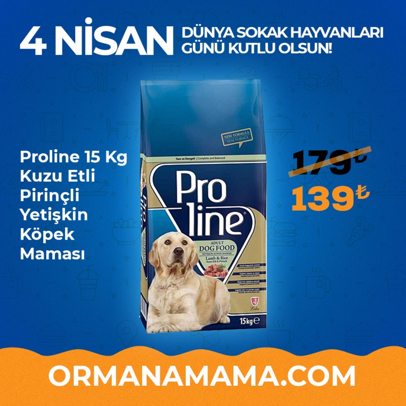 Proline 15 Kg Kuzu Etli Pirinçli Yetişkin Köpek Maması