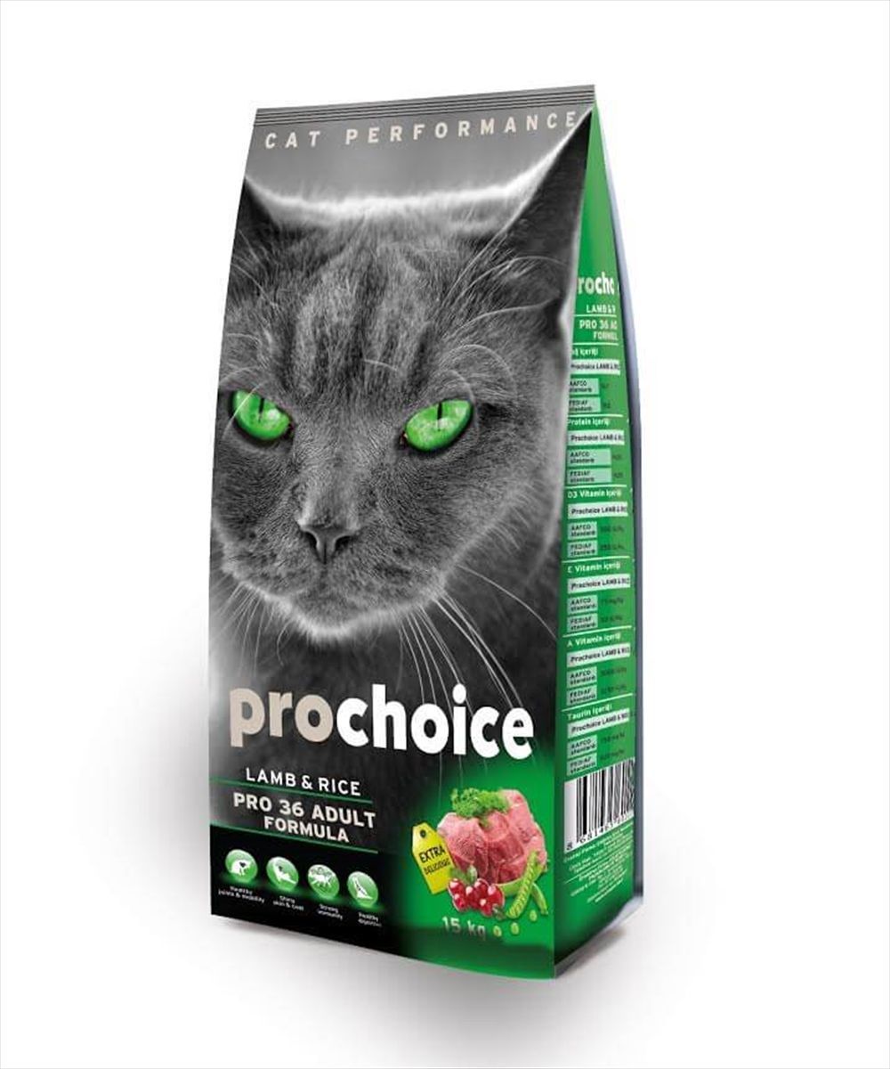 ProChoice Pro 36 Lamb&Rice Kuzu Etli Yetişkin Kedi Maması 15 Kg