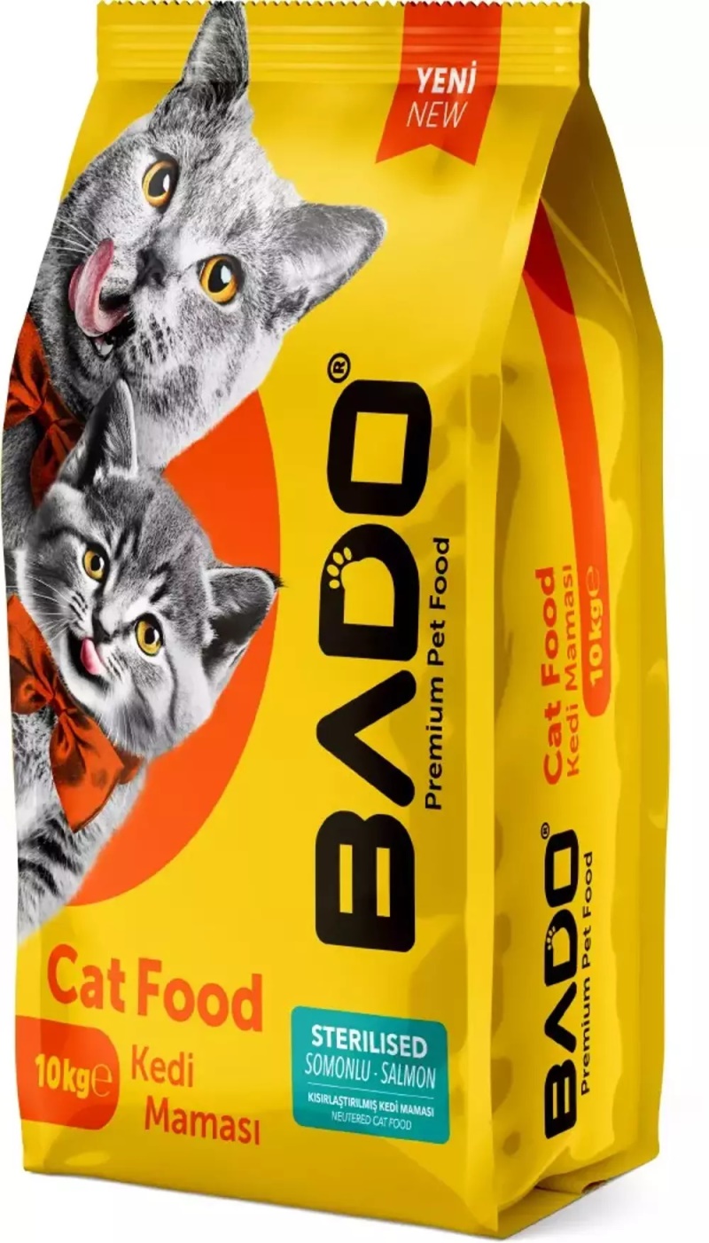 Bado Yetişkin Kısır Kedi Maması Somonlu 10 Kg