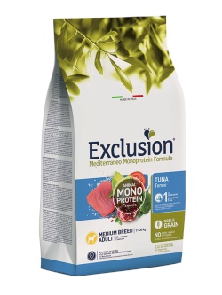 Exclusion Monoprotein Düşük Tahıllı Ton Balıklı Medium Orta Irk Yetişkin Köpek Maması 12 Kg