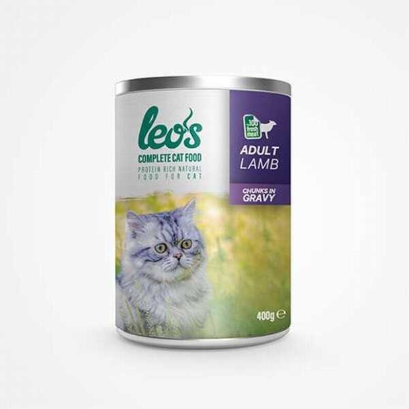 Leos Kuzu Yetişkin Kedi Konserve Çeşitleri 400 Gr x 24 Adet
