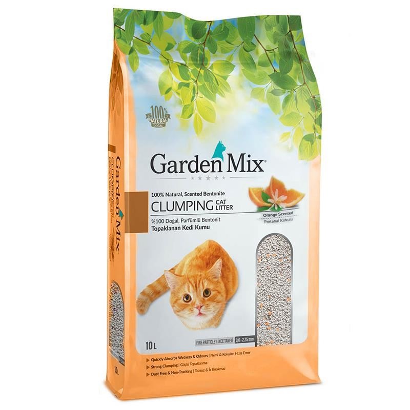 Garden Mix Portakal Kokulu Kedi Kumu İnce Taneli 10 Litre