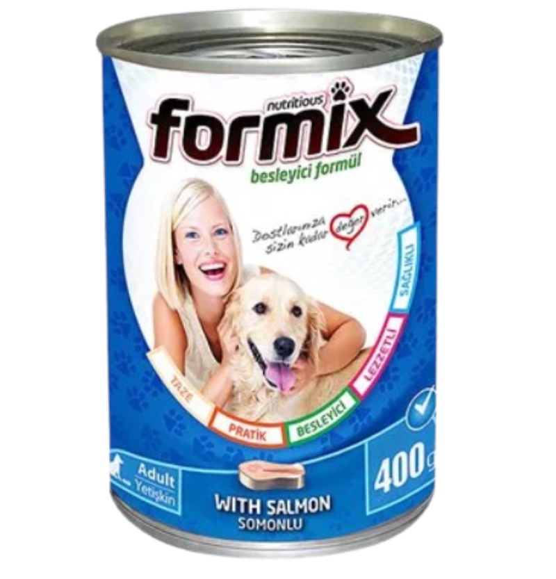 Formix Somonlu Parça Etli Yetişkin Köpek Konservesi 400gr x 24 Adet