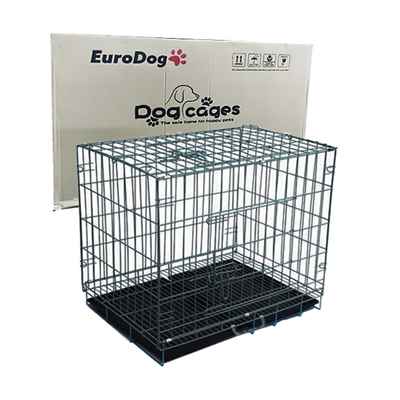 EuroDog Köpek Kafesi Siyah Dövme 92x61,5x68,5