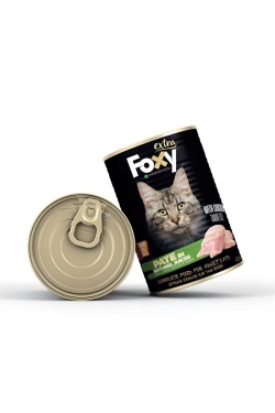 Foxy Ezme Yetişkin Kedi Tavuk Etli Konserve 400 Gr