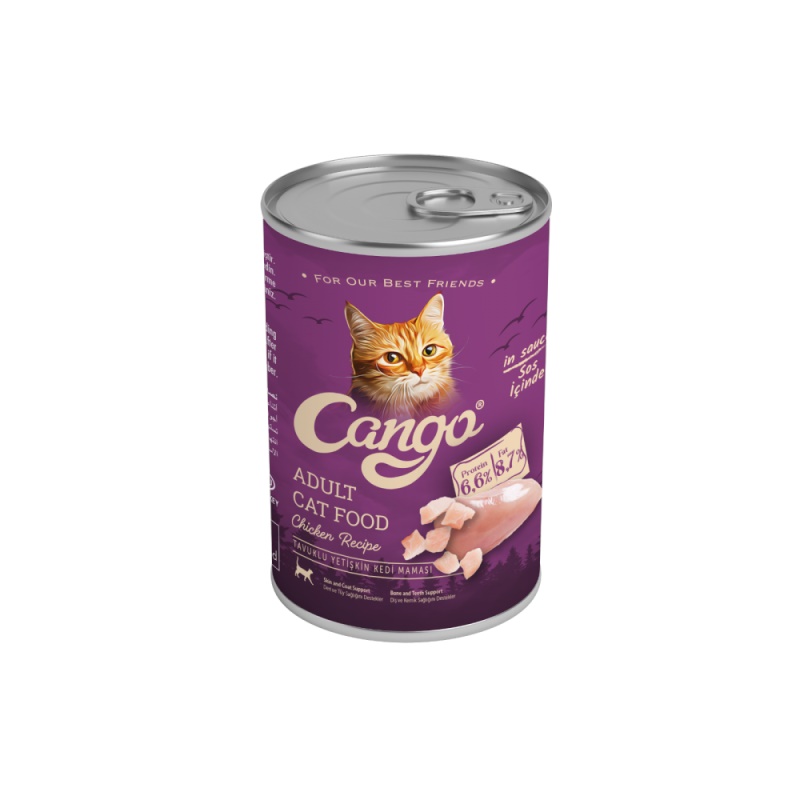 Cango Parça Etli Yetişkin Kedi Konserve Çeşitleri 415Gr x 24 Adet