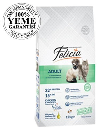 Felicia High Premium Tavuklu-Hamsili Yetişkin Kedi Maması 12 Kg