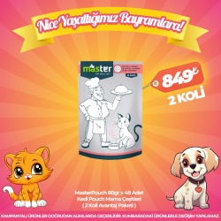 Master Pouch 80grx48 Adet Kedi Yaş Mama Çeşitleri (Avantaj Paketi)