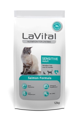 LaVital Senstive Somonlu Yetişkin Kedi Maması 12Kg