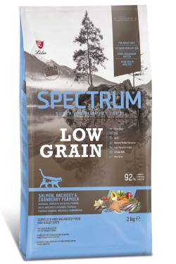 Spectrum Low Grain Somonlu Hamsili ve Kızılcıklı Yetişkin Kedi Maması 2 Kg