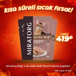 Miratorg Yetişkin Kedi Pouch Çeşitleri 80 Gr x 24 Adet