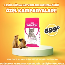 Wise Cat 15 Kg Meat Etli ve Pirinçli Yetişkin Kedi Maması