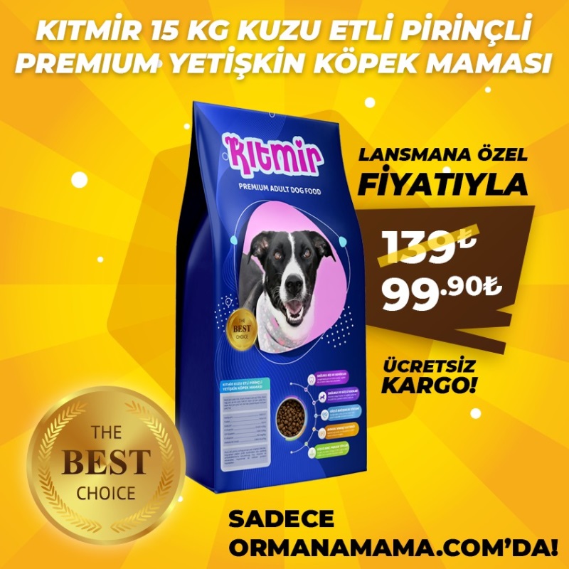 Kıtmir 15 Kg Kuzu Etli Pirinçli Premium Yetişkin Köpek Maması
