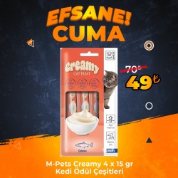 M-Pets Creamy 4x15 gr Kedi Sıvı Ödül Çeşitleri