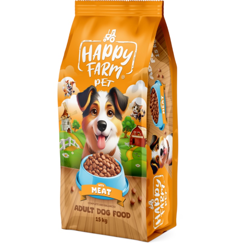 Happy Farm Etli Köpek Maması 15Kg