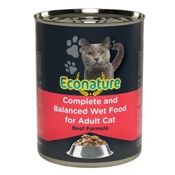 Econature Sığır Etli Yetişkin Kedi Konserve 400 gr x 24 Adet