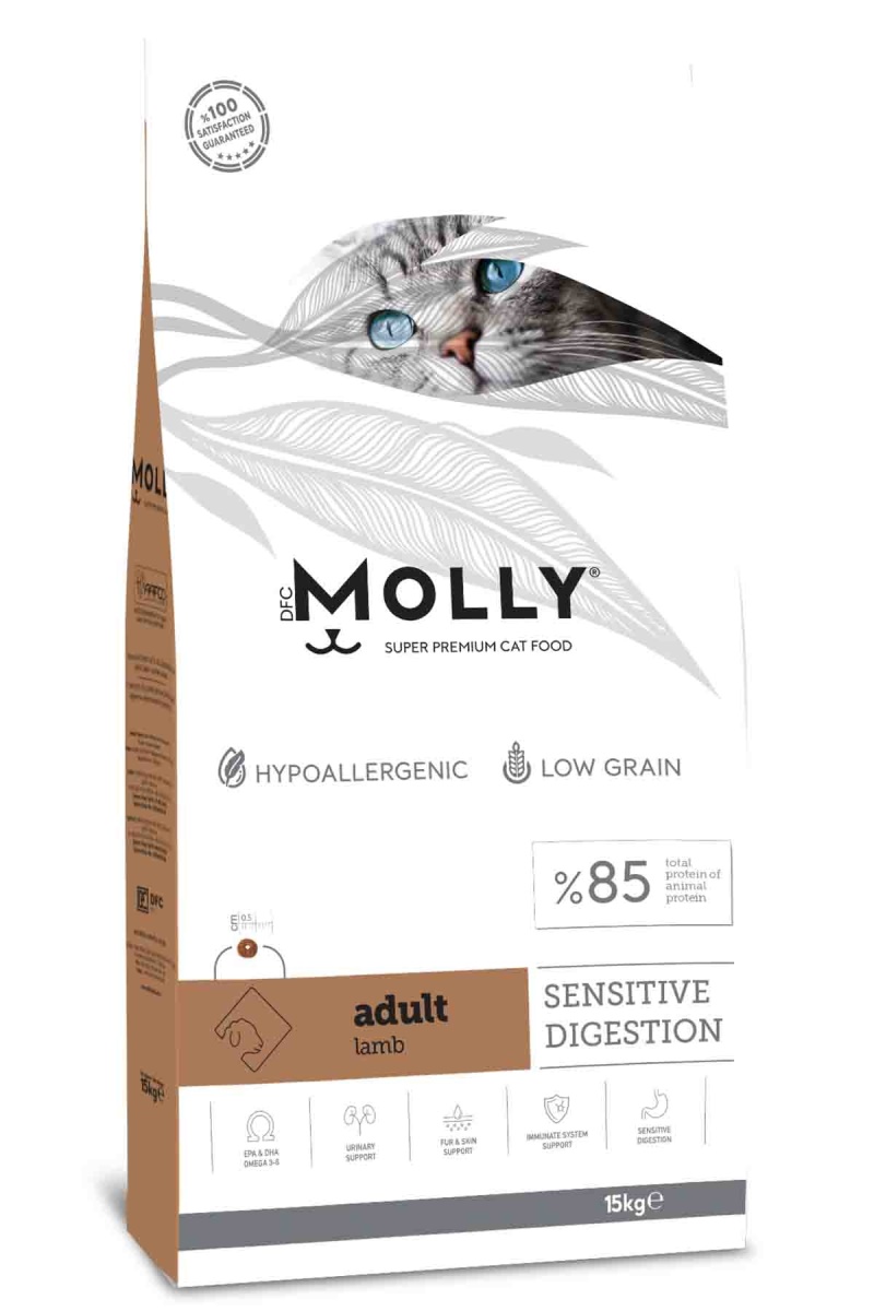 Molly Kuzulu Düşük Tahıllı Yetişkin Kedi Maması 15kg