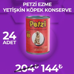 Petzi Dog Premium Düşük Tahıllı Ezme Kuzu Etli Pirinçli Yetişkin Köpek Maması 400 Gr x 24 Ad