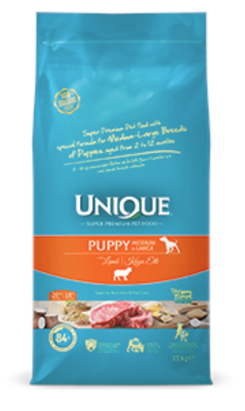 Unique Orta ve İri Irk Yavru Köpek Maması Kuzu Etli 15 kg