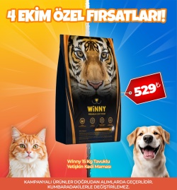 Winny 15 Kg Tavuklu Yetişkin Kedi Maması (4 Ekim Özel)