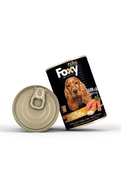 Foxy Ezme Yetişkin Köpek Somonlu Pirinçli Konserve 400 Gr