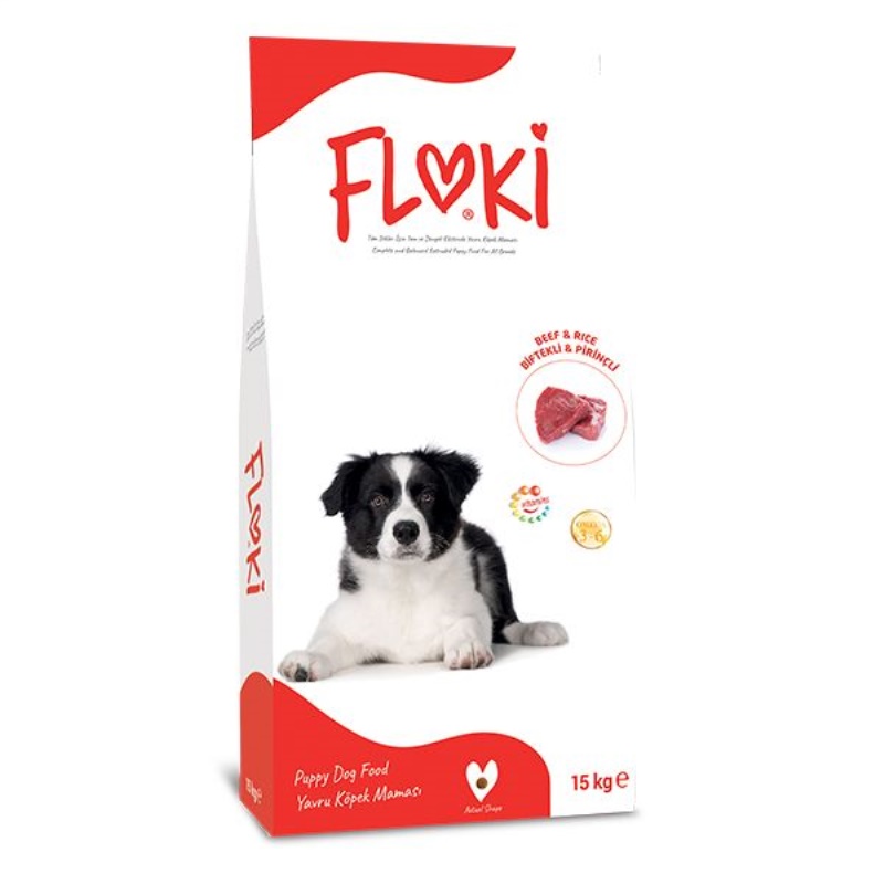 Floki Yavru Köpek Maması Biftekli 15 kg